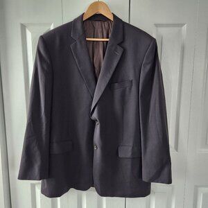 S. Cohen Atlanta Black Striped 2 Button Front Wool Blazer Sport Coat